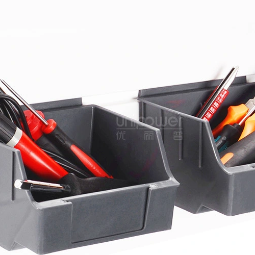  منظم صناديق تخزين بلاستيكية وحامل PP للبيع بالتجزئة لتعليق Slatwall 