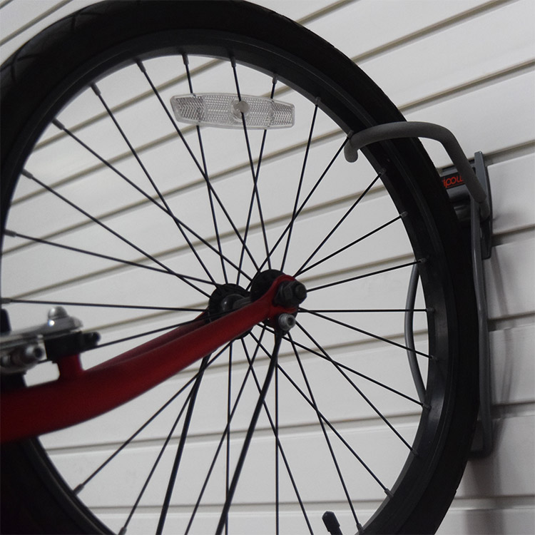 Slatwall دراجة هوك شماعات الملحقات المعدنية خطاف الدراجة طلاء المطاط