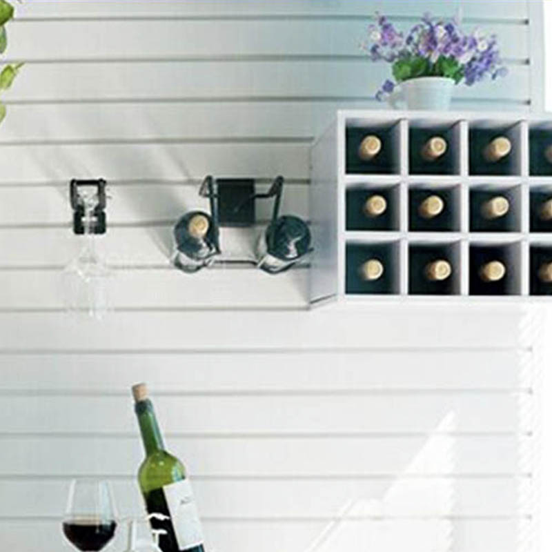 مصنع بولي كلوريد الفينيل Slatwall ملحقات لوحة نهاية غطاء لوحة Slatwall