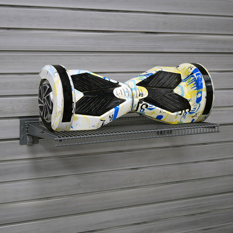 رف معدني مثبت على الحائط بطول 24 بوصة، رف تخزين المرآب، حامل من الفولاذ الكربوني، أرفف slatwall 