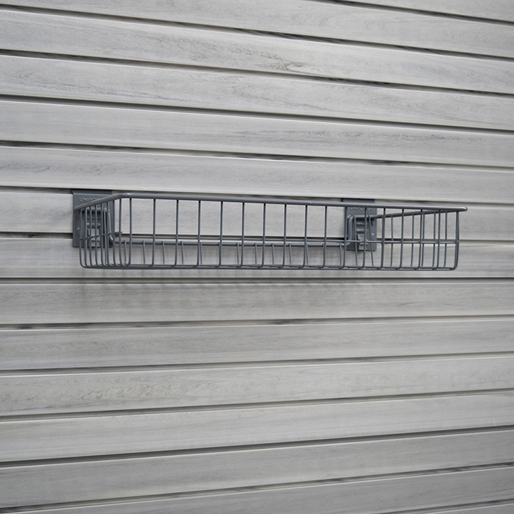 حار بيع نظام العرض متعدد الوظائف Slatwall 12 'X24 ' سلال معدنية 