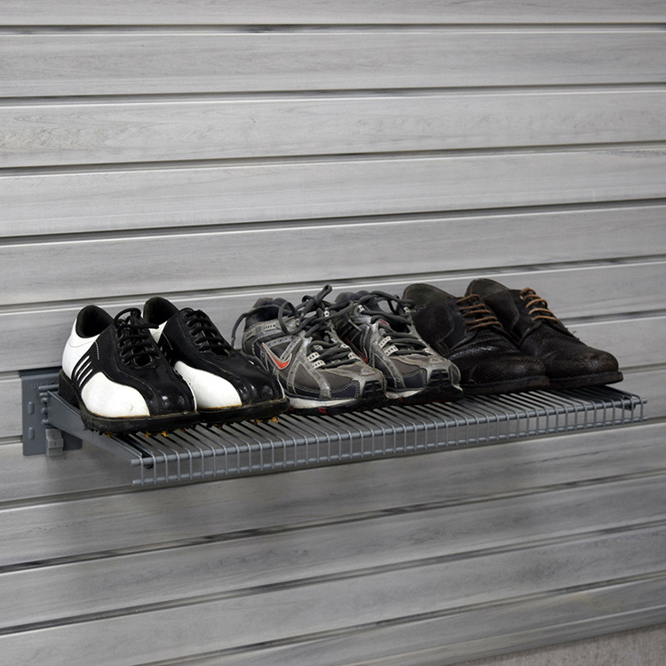 رفوف شبكية سلك معدني متينة لتركيب الجدار